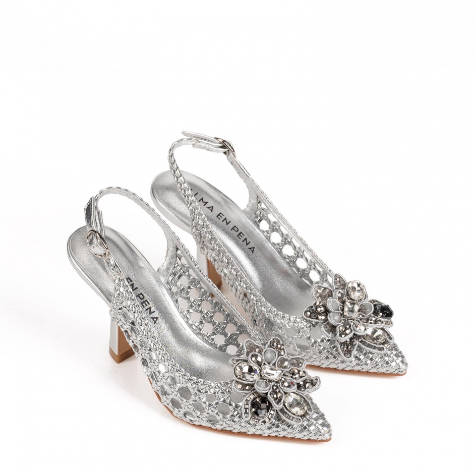 Alma En Pena Дамски сребърни обувки - изглед 2