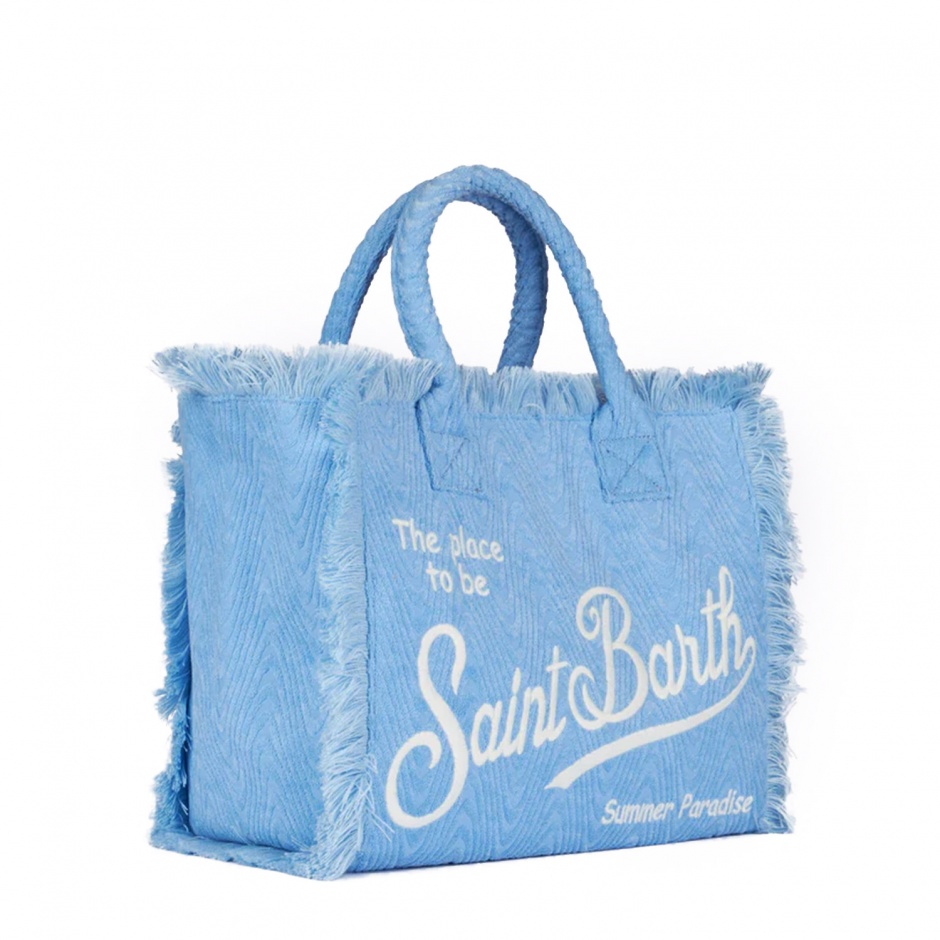 SAINT BARTH Синя плажна чанта Vanity - изглед 2 - Pepina SAINT BARTH Синя плажна чанта Vanity - изглед 2