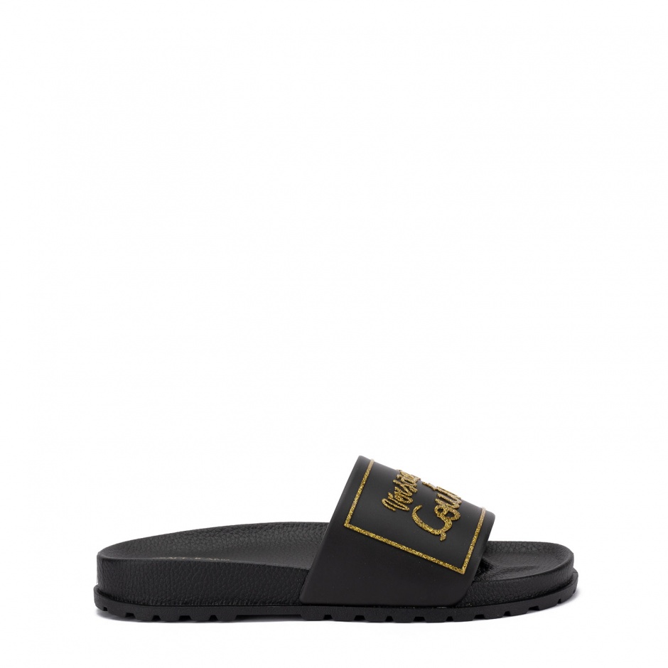 VERSACE JEANS Дамски чехли с глитер - изглед 1 - Pepina VERSACE JEANS Дамски чехли с глитер - изглед 1