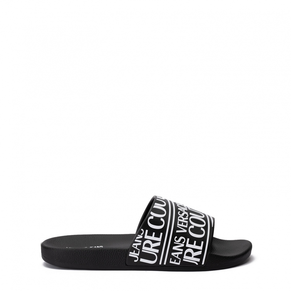 VERSACE JEANS Мъжки черни чехли - изглед 1 - Pepina VERSACE JEANS Мъжки черни чехли - изглед 1