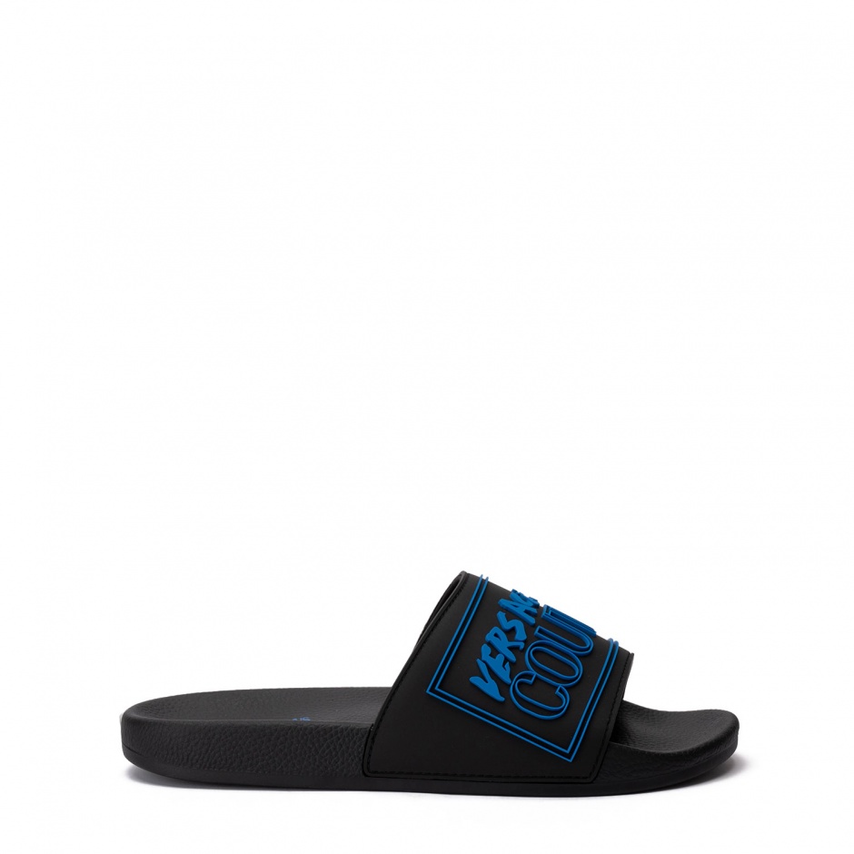 VERSACE JEANS Мъжки черни чехли - изглед 1