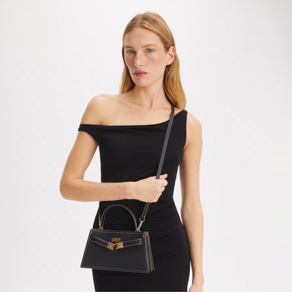 TORY BURCH Дамска черна чанта MINI LEE RADZIWILL - изглед 4 - Pepina TORY BURCH Дамска черна чанта MINI LEE RADZIWILL - изглед 4