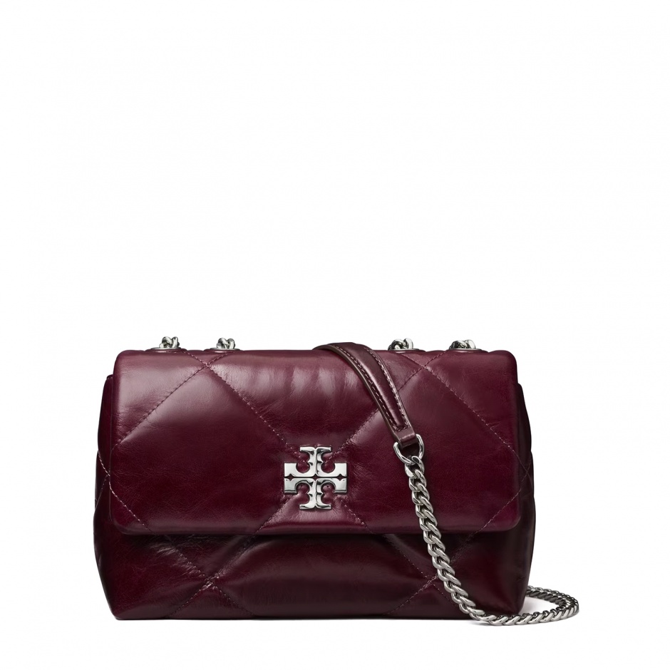 TORY BURCH Дамска чанта бордо Kira Diamond - изглед 1