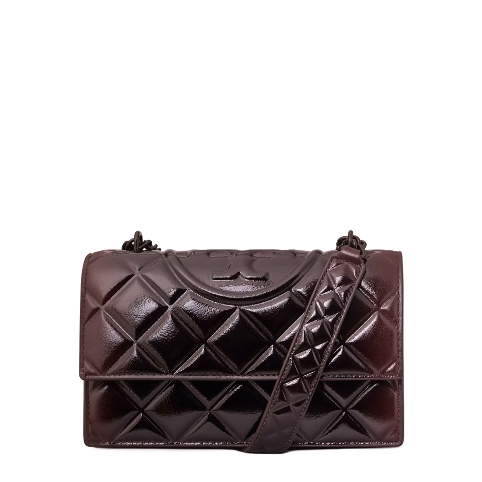 TORY BURCH Дамска чанта бордо SMALL FLEMING - изглед 1 - Pepina TORY BURCH Дамска чанта бордо SMALL FLEMING - изглед 1