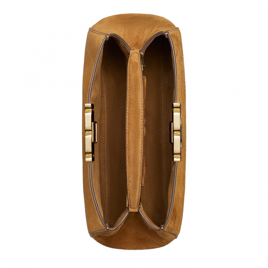 TORY BURCH Дамска кафява чанта Eleanor Satchel - изглед 3