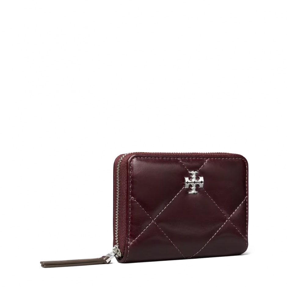 TORY BURCH Дамски портфейл бордо Kira Diamond small - изглед 2 - Pepina TORY BURCH Дамски портфейл бордо Kira Diamond small - изглед 2