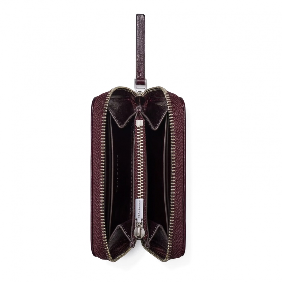 TORY BURCH Дамски портфейл бордо Kira Diamond small - изглед 3 - Pepina TORY BURCH Дамски портфейл бордо Kira Diamond small - изглед 3