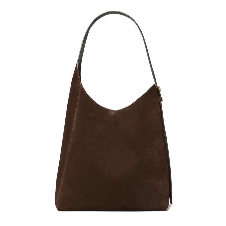 TORY BURCH Дамска кафява чанта Romy Hobo - изглед 1
