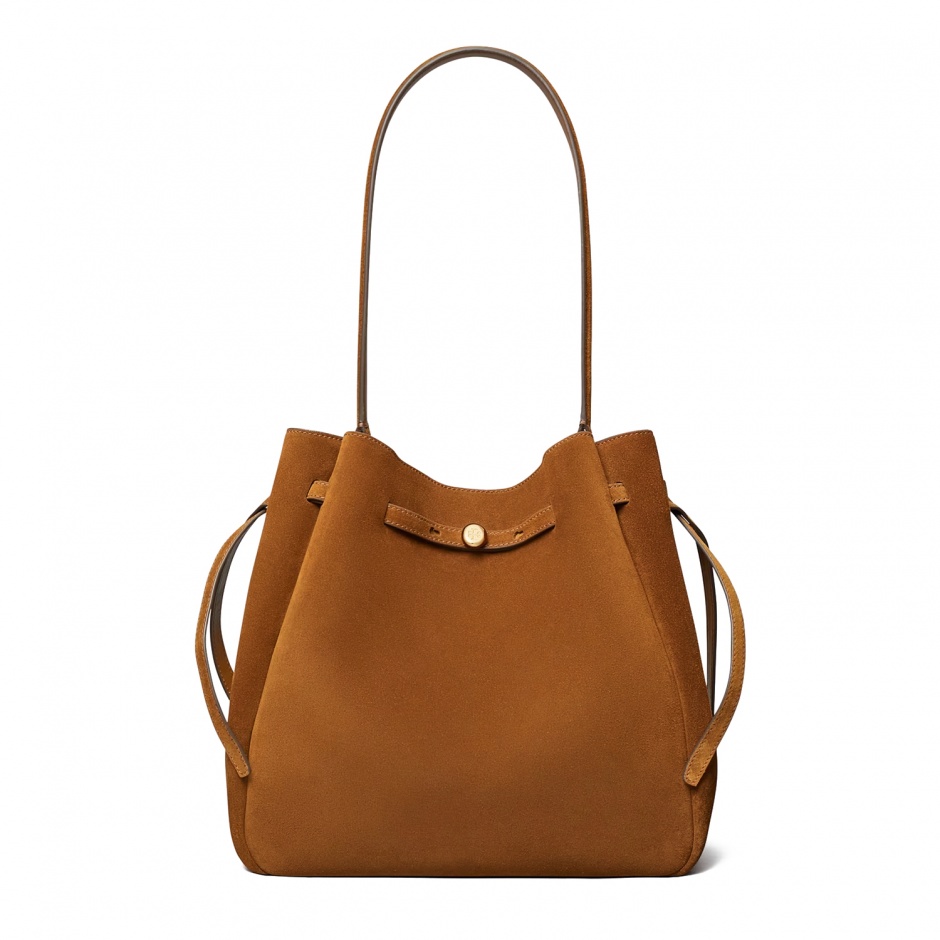 TORY BURCH Дамска кафява чанта LARGE ROMY - изглед 1 - Pepina TORY BURCH Дамска кафява чанта LARGE ROMY - изглед 1