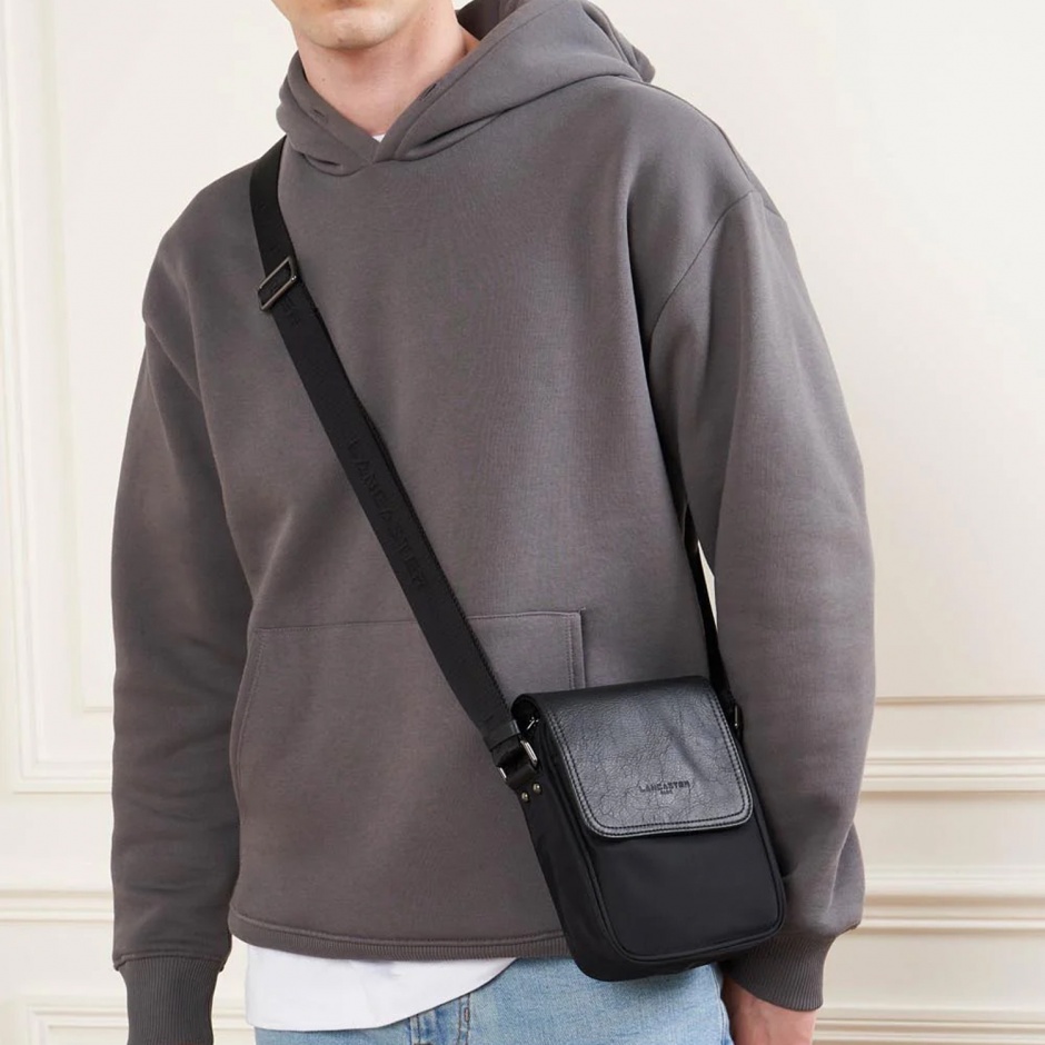 LANCASTER Мъжка черна чанта Basic Sport Men's - изглед 4 - Pepina LANCASTER Мъжка черна чанта Basic Sport Men's - изглед 4