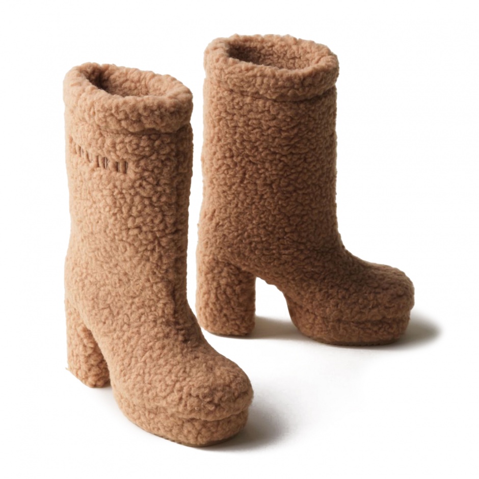 INUIKII Дамски вълнени ботуши Curly High Heel - изглед 2 - Pepina INUIKII Дамски вълнени ботуши Curly High Heel - изглед 2