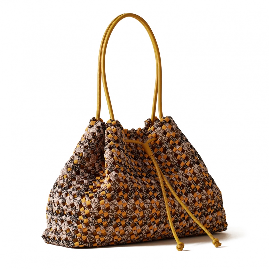 BORBONESE Дамска жълта чанта La Nido Shopping Bag - изглед 2 - Pepina BORBONESE Дамска жълта чанта La Nido Shopping Bag - изглед 2