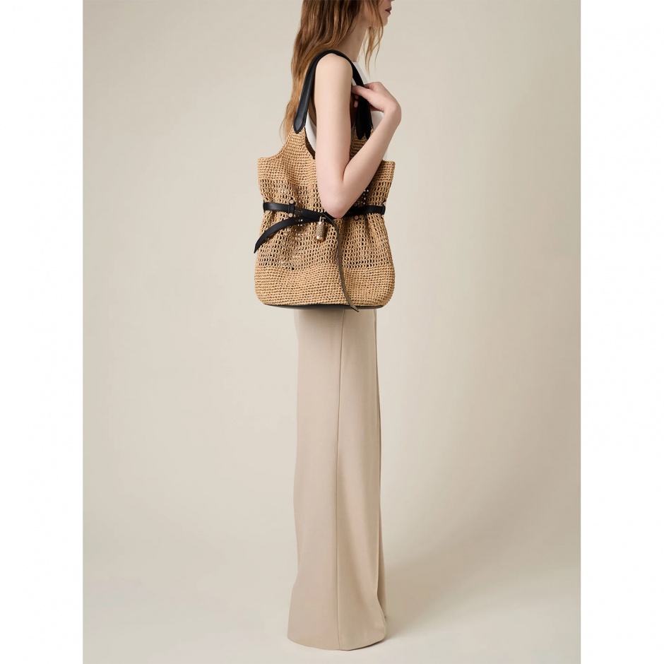 BORBONESE Дамска плетена чанта Premiere Bucket Bag - изглед 4 - Pepina BORBONESE Дамска плетена чанта Premiere Bucket Bag - изглед 4