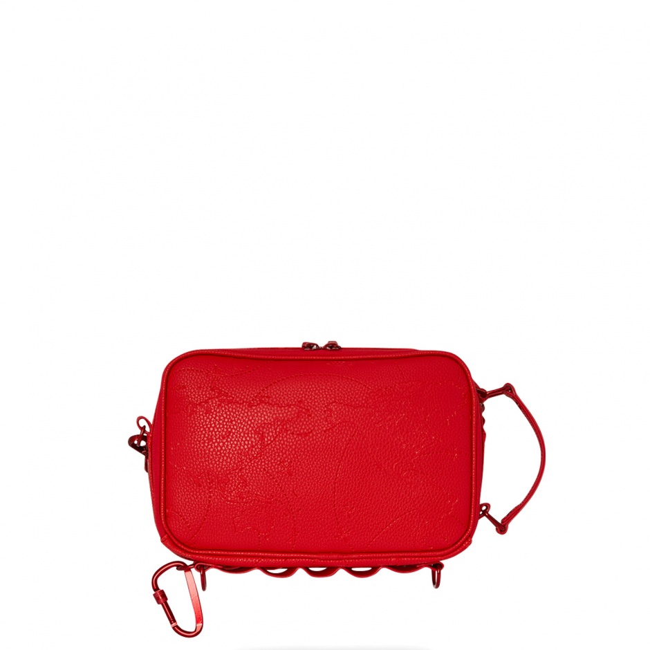SPRAYGROUND Чанта JAMES GLOBAL RED - изглед 3