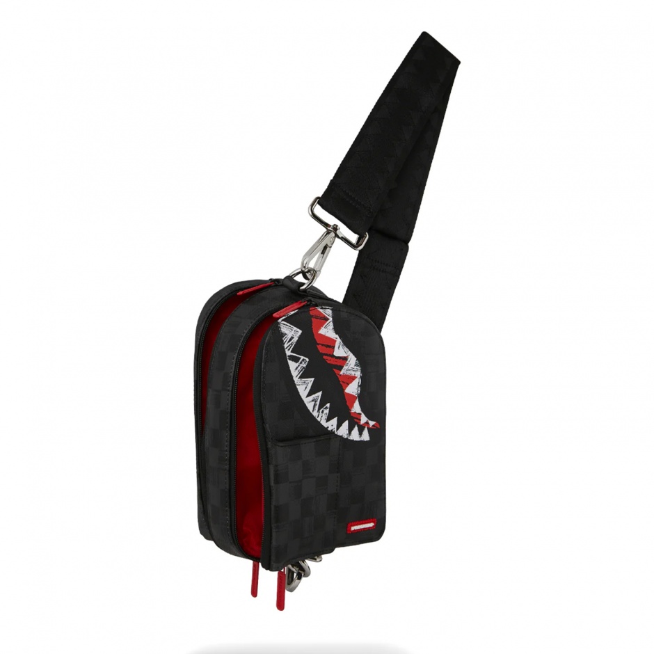 SPRAYGROUND Чанта през рамо SCRIBBLE SHARK - изглед 3 - Pepina SPRAYGROUND Чанта през рамо SCRIBBLE SHARK - изглед 3