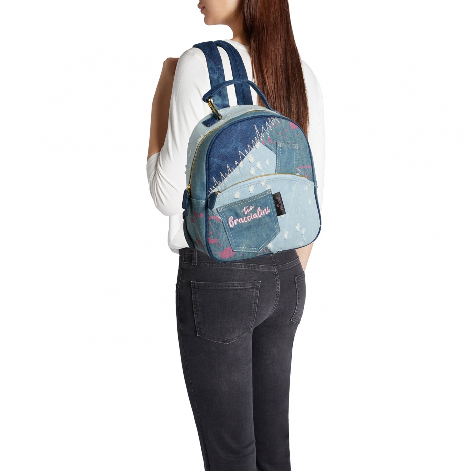 BRACCIALINI Дамска раница Amy Jeans - изглед 4