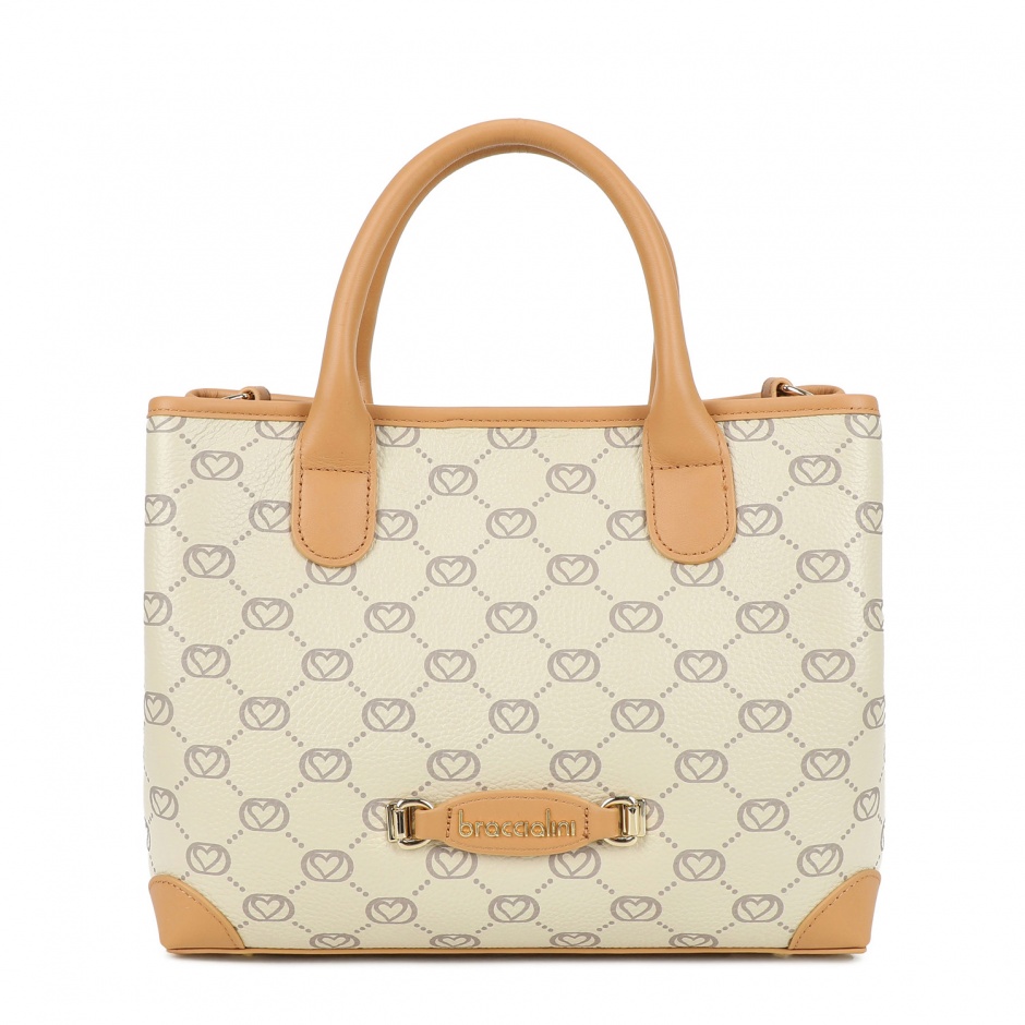BRACCIALINI Дамска бежова чанта Monogram - изглед 1 - Pepina BRACCIALINI Дамска бежова чанта Monogram - изглед 1