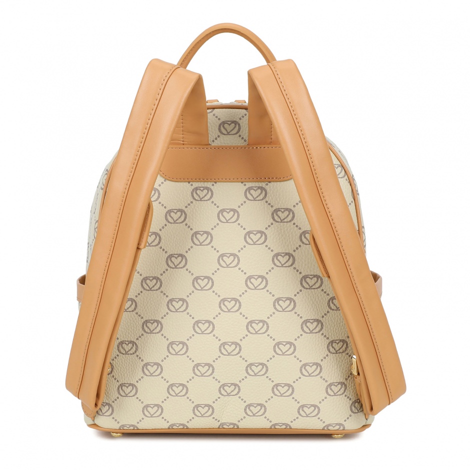 BRACCIALINI Дамска бежова раница Monogram - изглед 3
