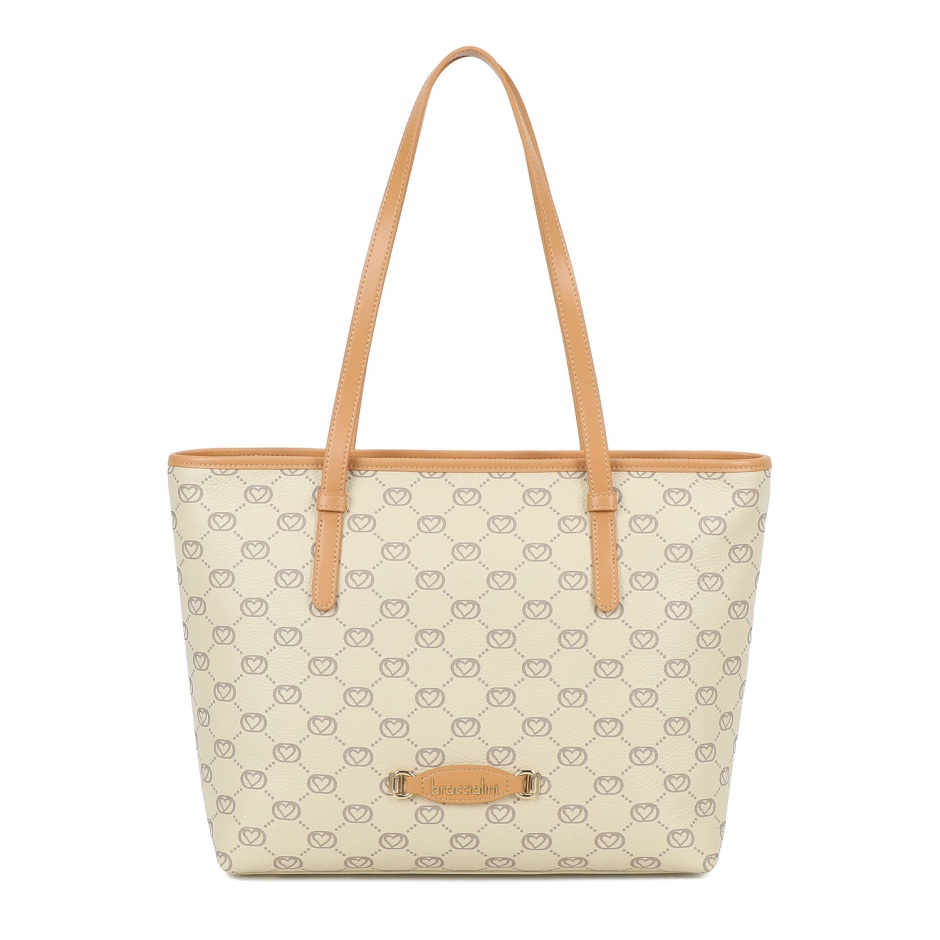 BRACCIALINI Дамска бежова чанта Monogram - изглед 1 - Pepina BRACCIALINI Дамска бежова чанта Monogram - изглед 1