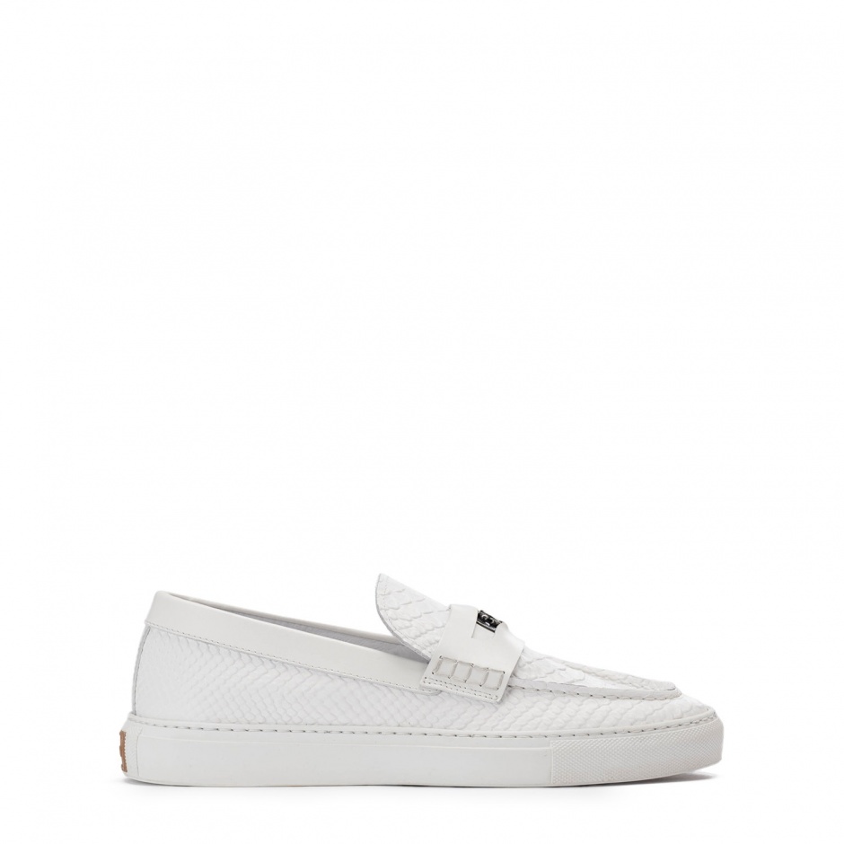 ROBERTO CAVALLI Мъжки бели мокасини - изглед 1