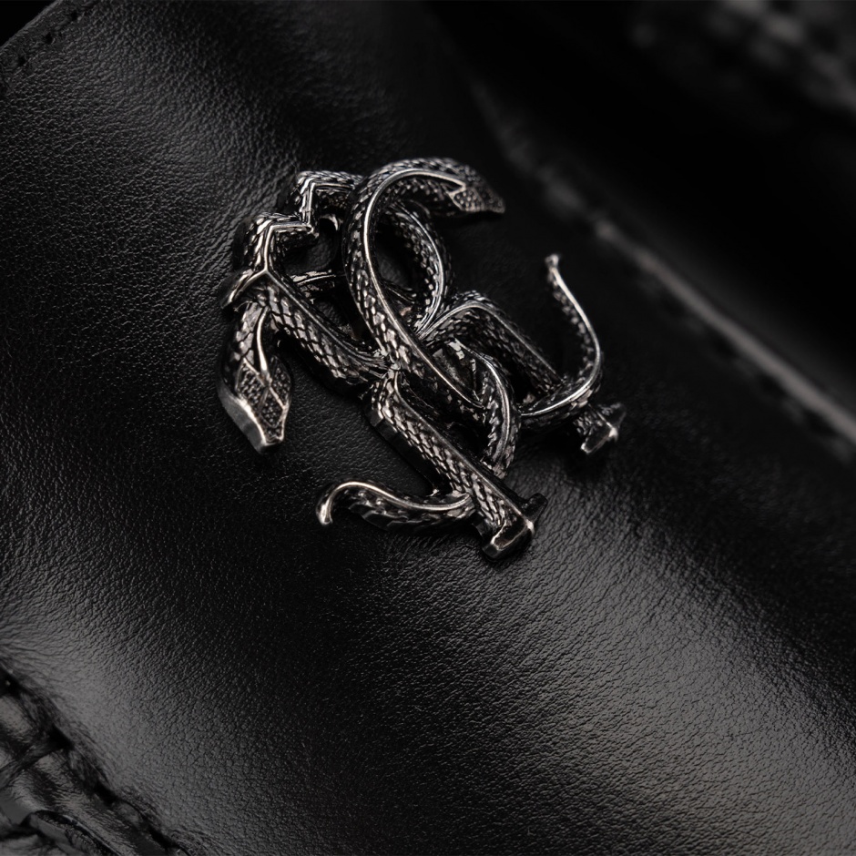 ROBERTO CAVALLI Мъжки черни мокасини - изглед 4