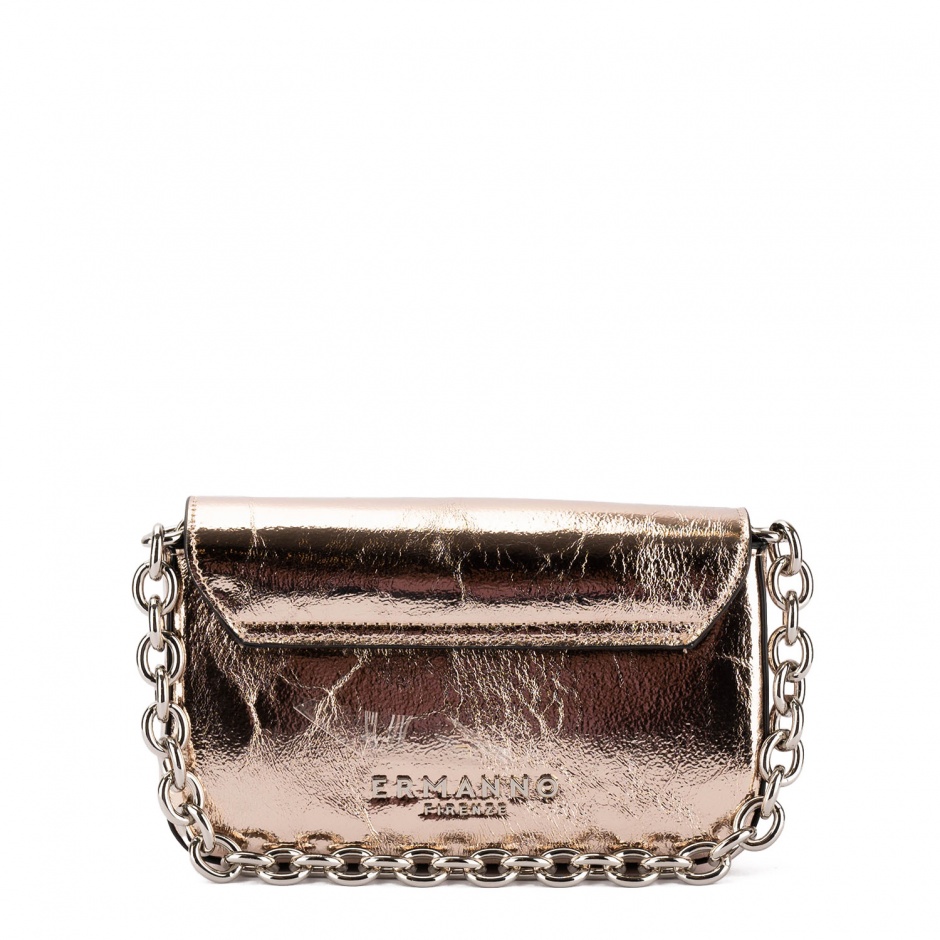 ERMANNO FIRENZE Дамска златна чанта Agnes Metallic - изглед 3 - Pepina ERMANNO FIRENZE Дамска златна чанта Agnes Metallic - изглед 3