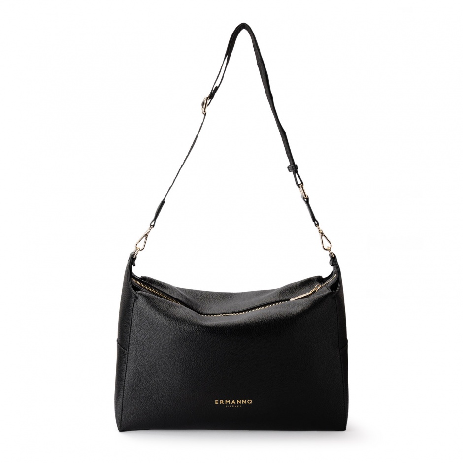 ERMANNO FIRENZE Дамска черна чанта Victoria 26 Large - изглед 3