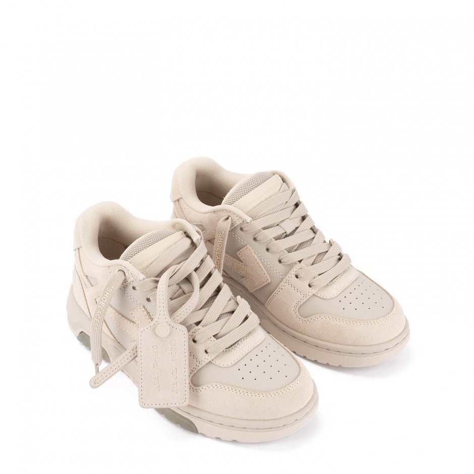 OFF-WHITE Дамски бeжови сникърси Out Of Office - изглед 2 - Pepina OFF-WHITE Дамски бeжови сникърси Out Of Office - изглед 2