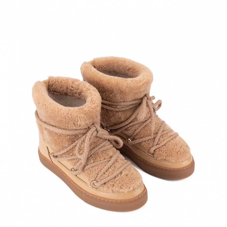 INUIKII Дамски бежови боти Curly Sneaker - изглед 2 - Pepina INUIKII Дамски бежови боти Curly Sneaker - изглед 2