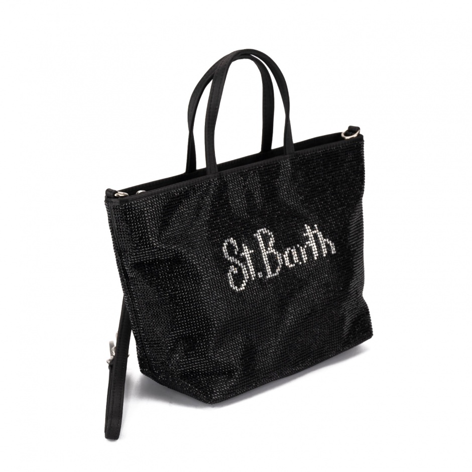 SAINT BARTH Дамска черна чанта Strass mini bag - изглед 2 - Pepina SAINT BARTH Дамска черна чанта Strass mini bag - изглед 2