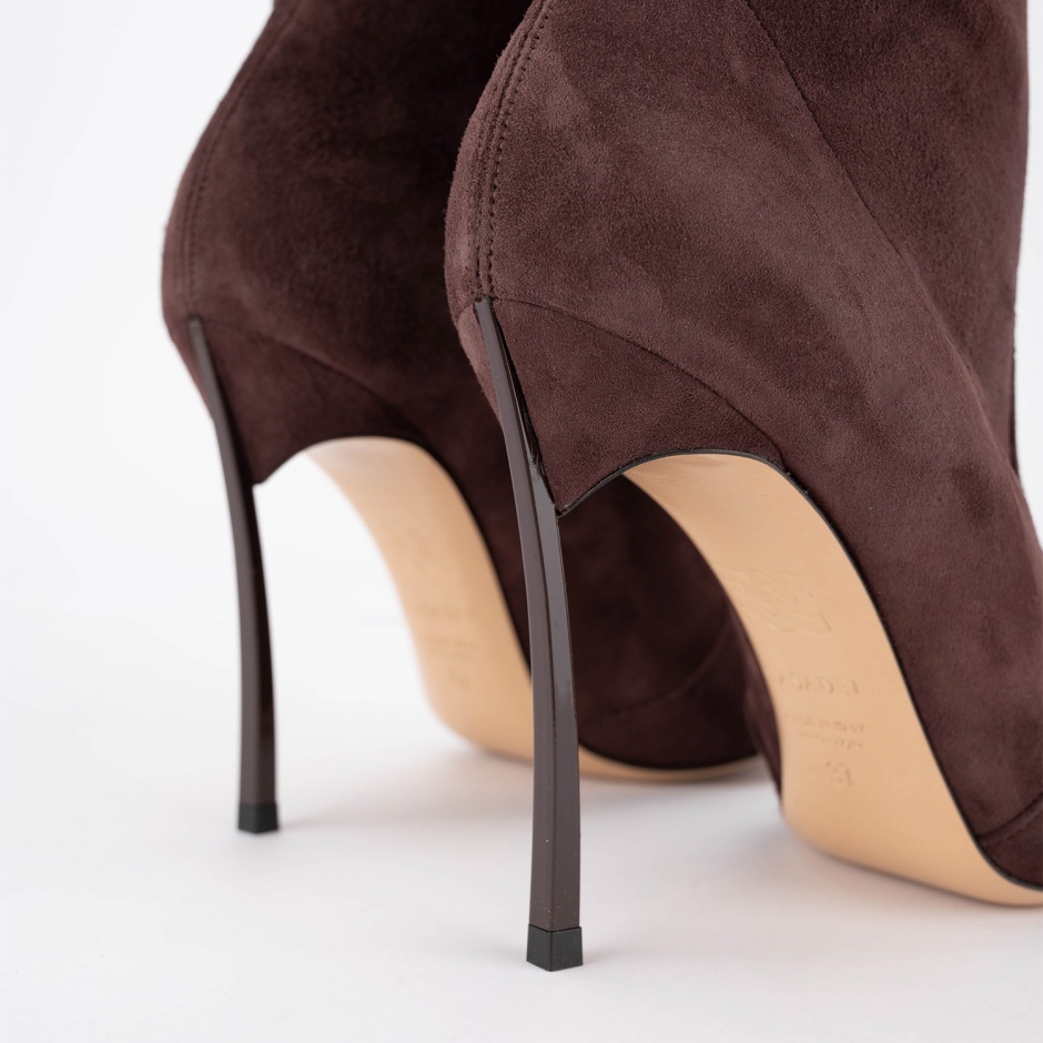 CASADEI Дамски кафяви чизми с ток 