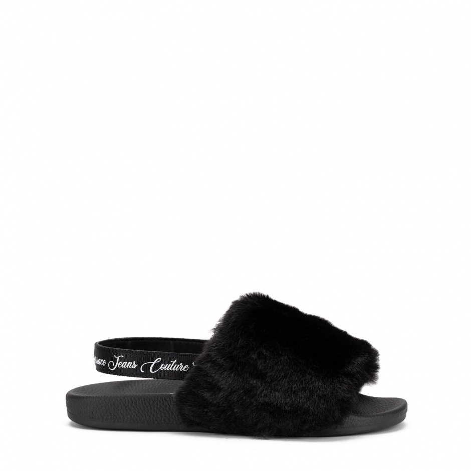 VERSACE JEANS Дамски чехли с косъм - изглед 1