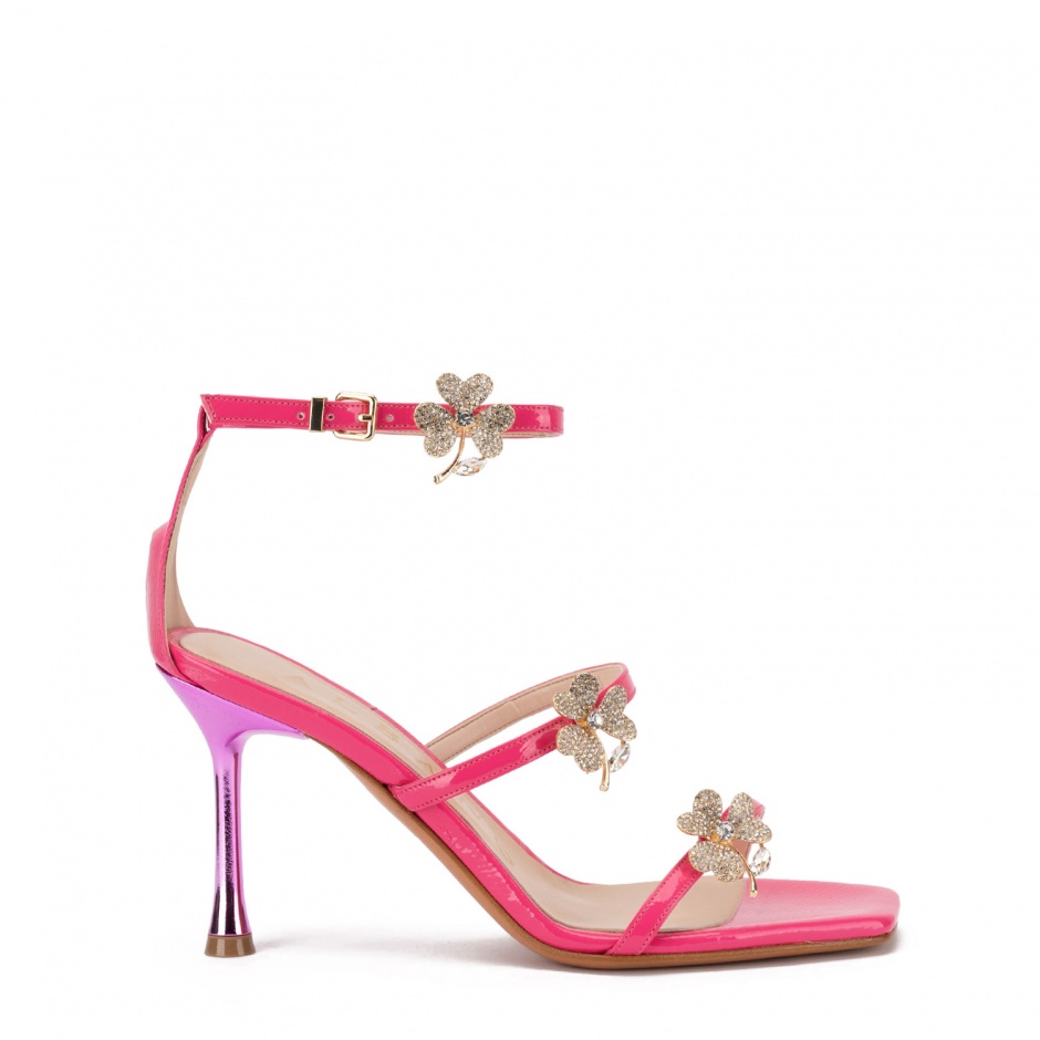 ALBANO Дамски розови сандали с детелинки - изглед 1
