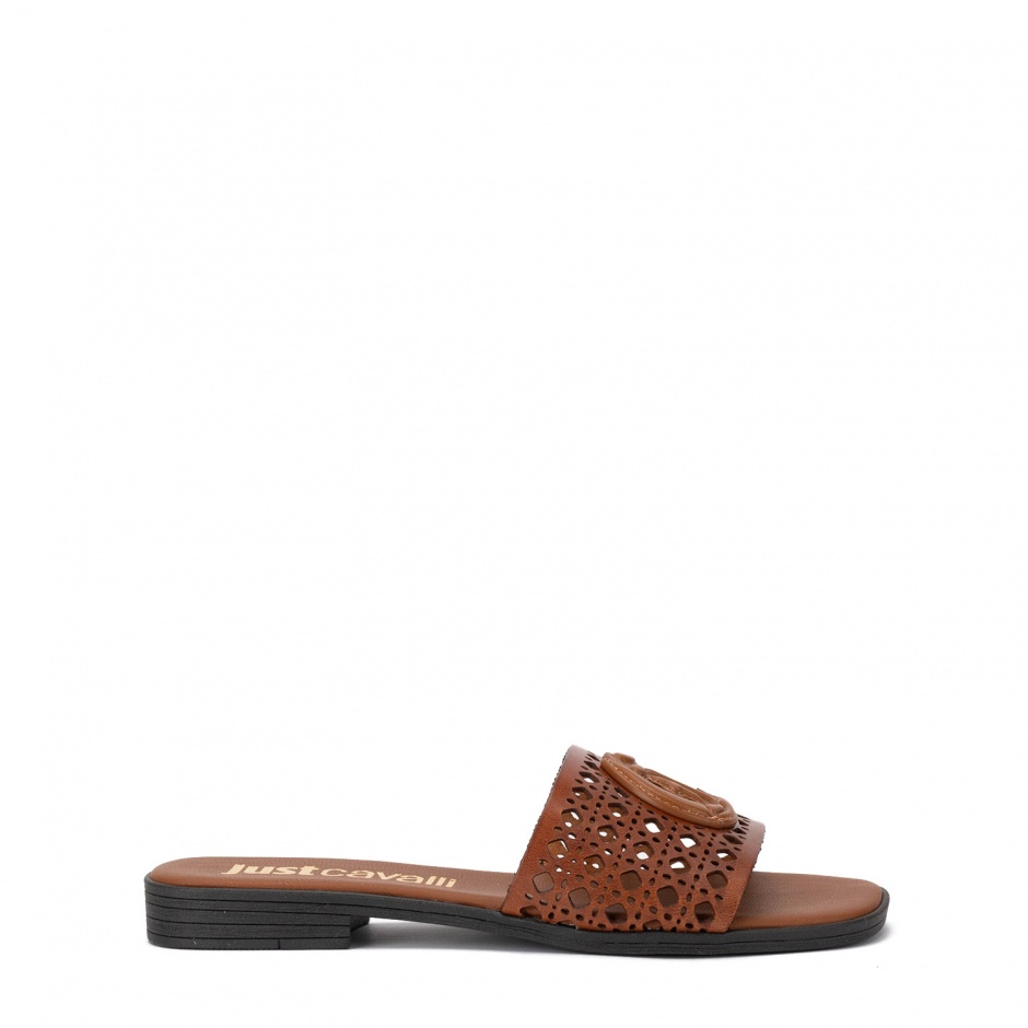 JUST CAVALLI Дамски кафяви чехли - изглед 1 - Pepina JUST CAVALLI Дамски кафяви чехли - изглед 1