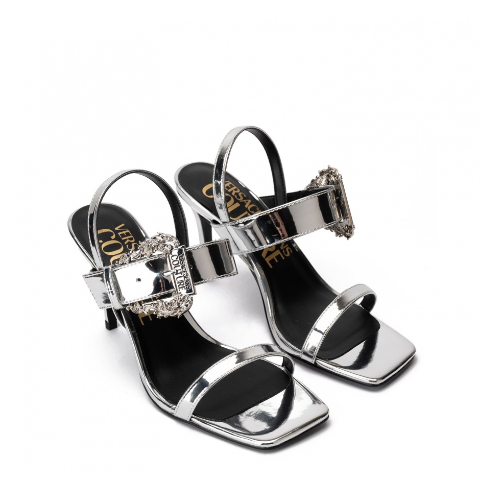 VERSACE JEANS Дамски сребърни сандали - изглед 2 - Pepina VERSACE JEANS Дамски сребърни сандали - изглед 2