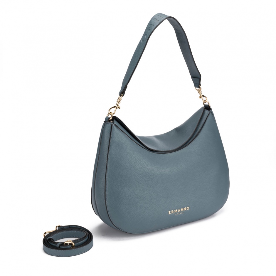 ERMANNO FIRENZE Дамска синя чанта Hobo Tiffany Large - изглед 2 - Pepina ERMANNO FIRENZE Дамска синя чанта Hobo Tiffany Large - изглед 2