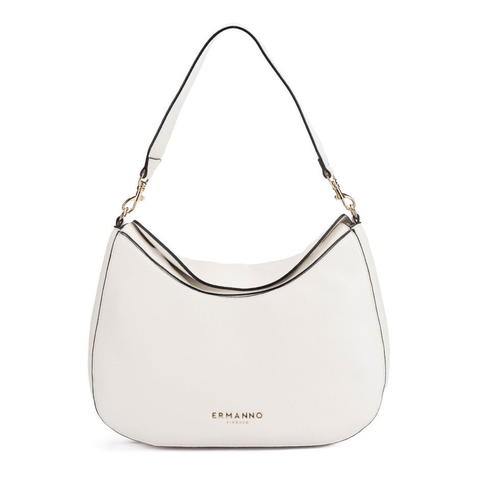 ERMANNO FIRENZE Дамска бяла чанта Hobo Tiffany Large - изглед 1 - Pepina ERMANNO FIRENZE Дамска бяла чанта Hobo Tiffany Large - изглед 1