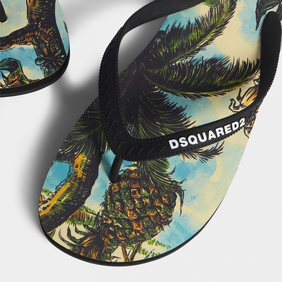 DSQUARED2 Мъжки цветни джапанки Monkey Business - изглед 3 - Pepina DSQUARED2 Мъжки цветни джапанки Monkey Business - изглед 3
