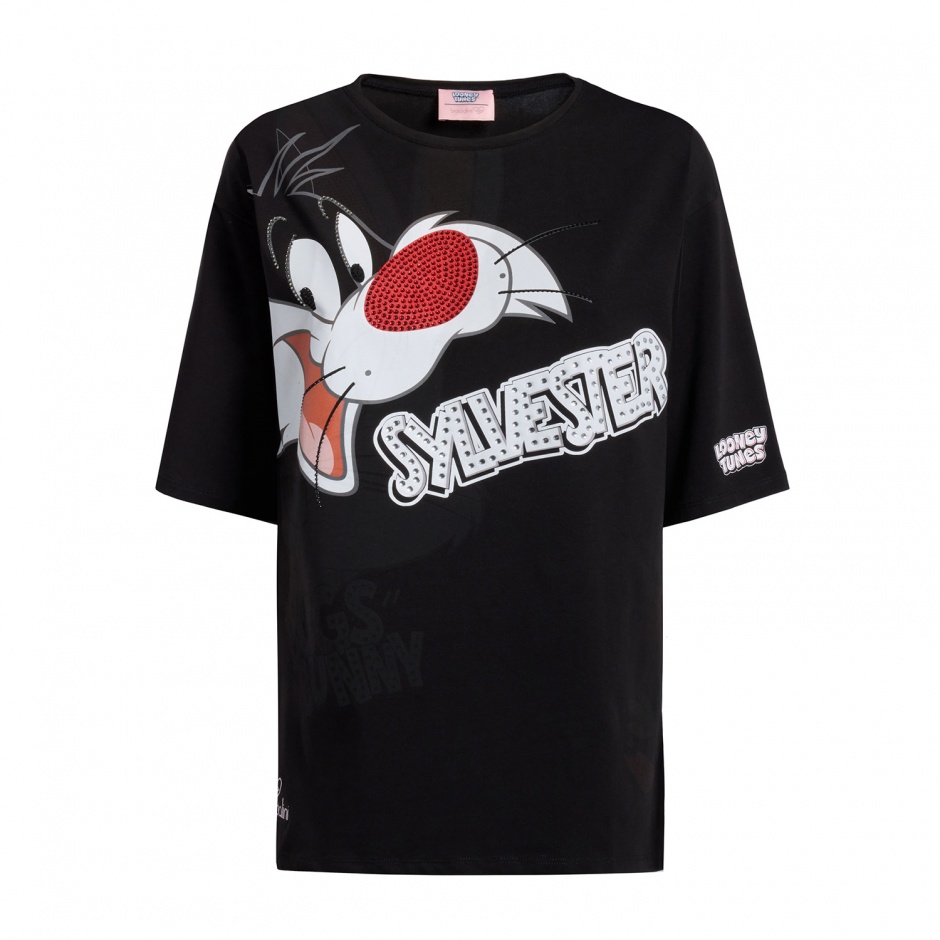 BRACCIALINI Дамска черна тениска T-shirt lt - изглед 1 - Pepina BRACCIALINI Дамска черна тениска T-shirt lt - изглед 1