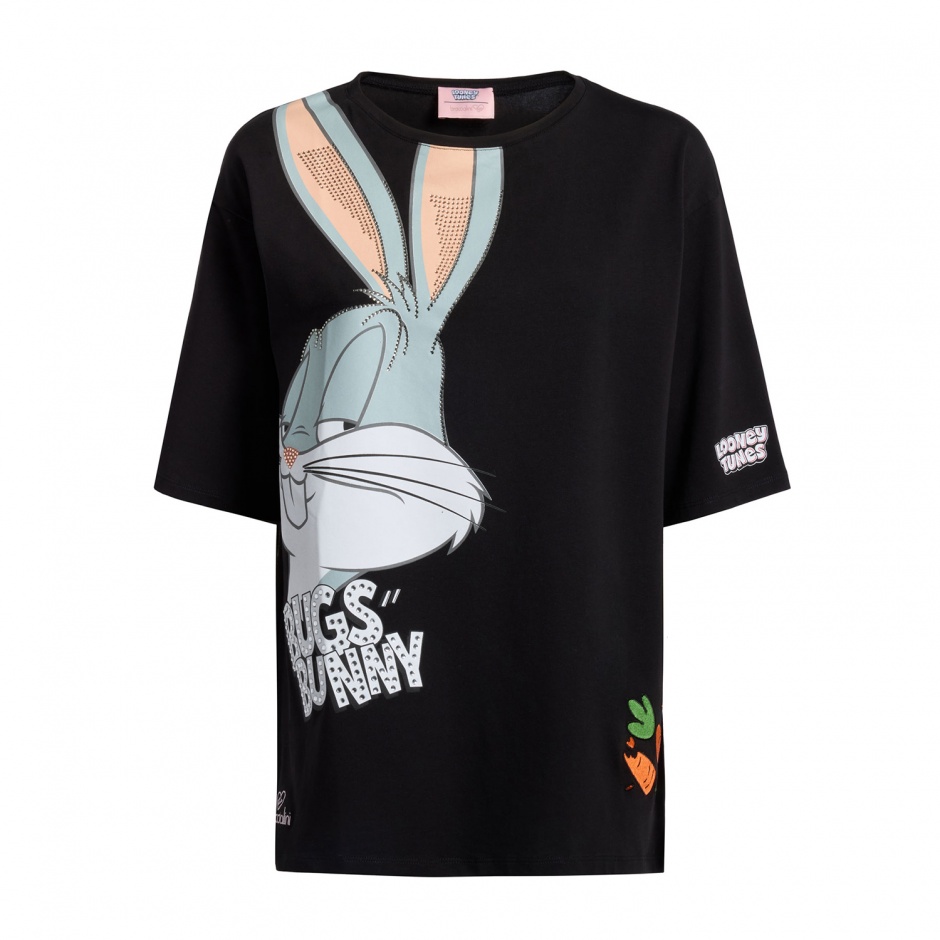 BRACCIALINI Дамска черна тениска T-shirt lt - изглед 1