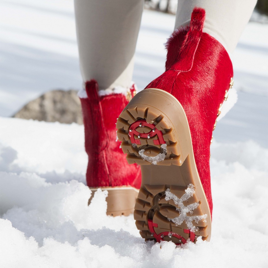 NEW ITALIA SHOES Дамски червени боти с косъм Brenda - изглед 4 - Pepina NEW ITALIA SHOES Дамски червени боти с косъм Brenda - изглед 4