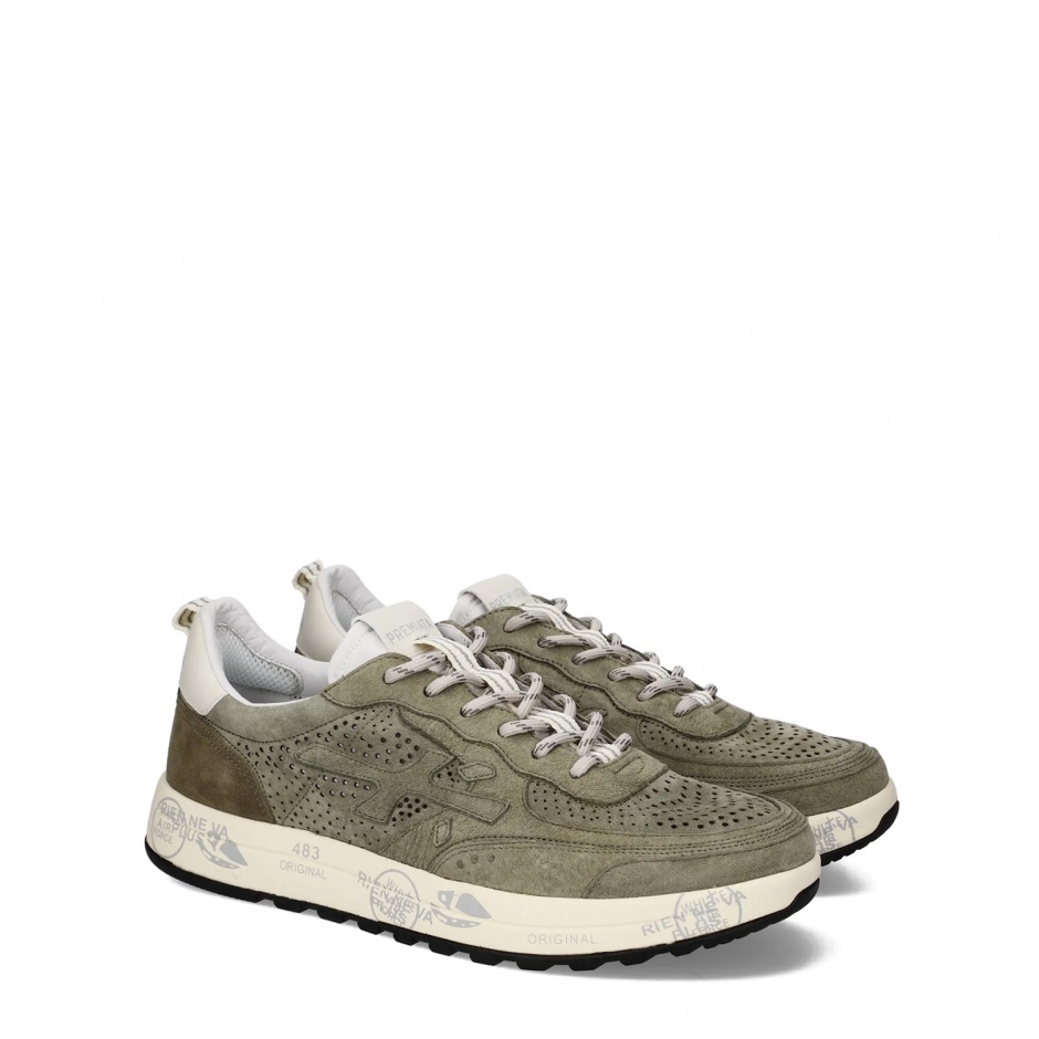 PREMIATA Мъжки зелени спортни обувки Nous - изглед 2