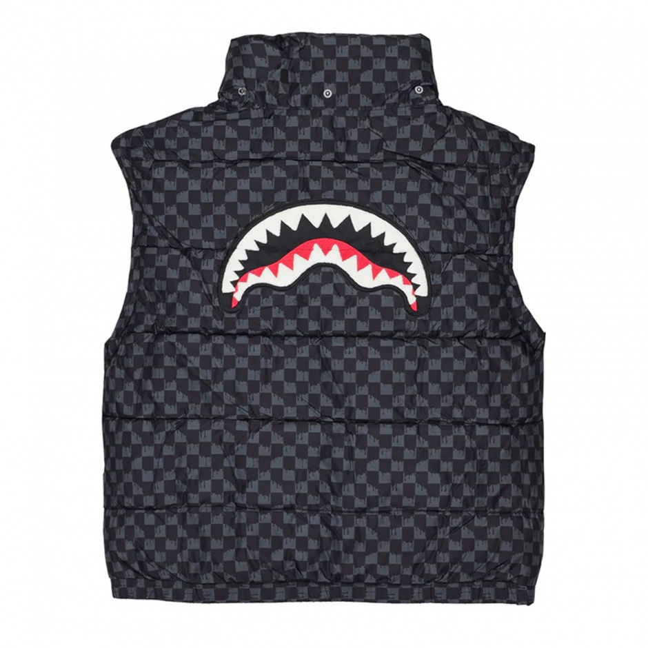 SPRAYGROUND Мъжко сиво яке две в едно Drip Check - изглед 4 - Pepina SPRAYGROUND Мъжко сиво яке две в едно Drip Check - изглед 4
