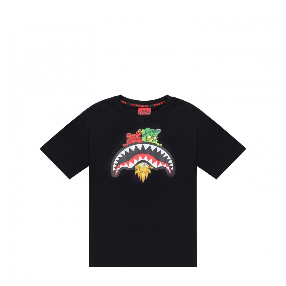 SPRAYGROUND Детска черна тениска - изглед 1 - Pepina SPRAYGROUND Детска черна тениска - изглед 1