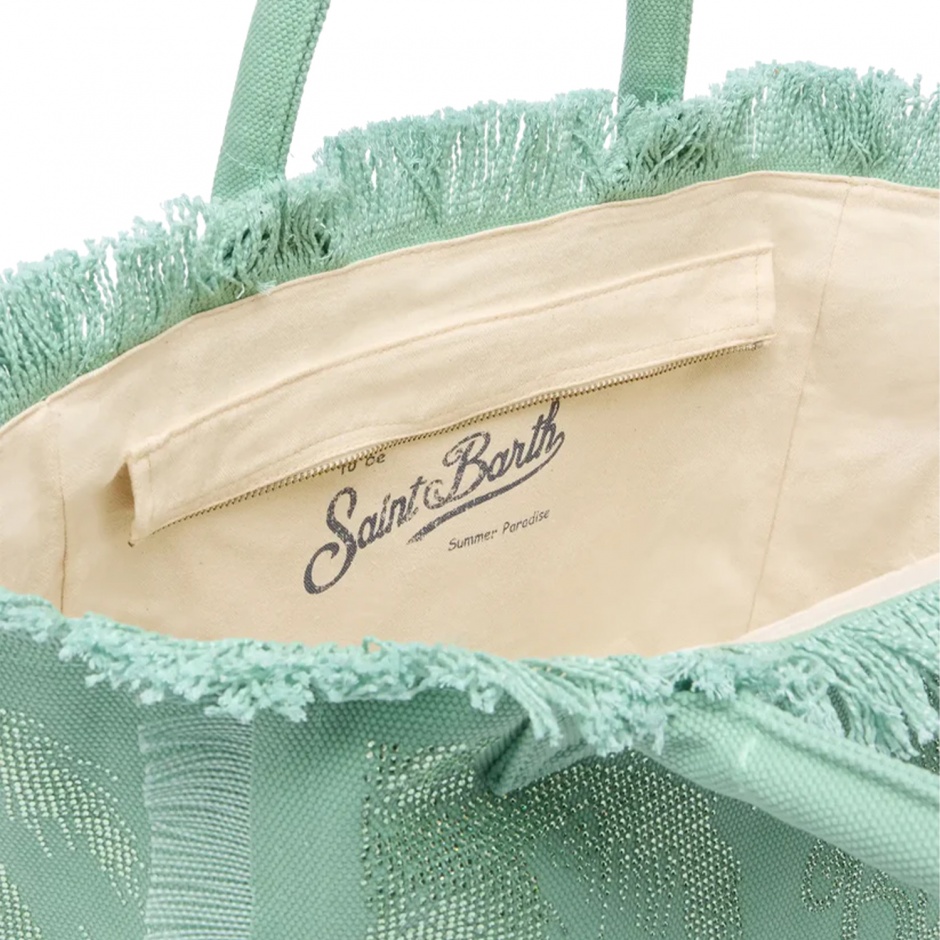 SAINT BARTH Зелена плажна чанта Vanity - изглед 4 - Pepina SAINT BARTH Зелена плажна чанта Vanity - изглед 4