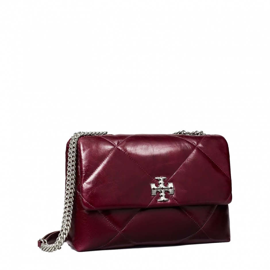 TORY BURCH Дамска чанта бордо Kira Diamond - изглед 2