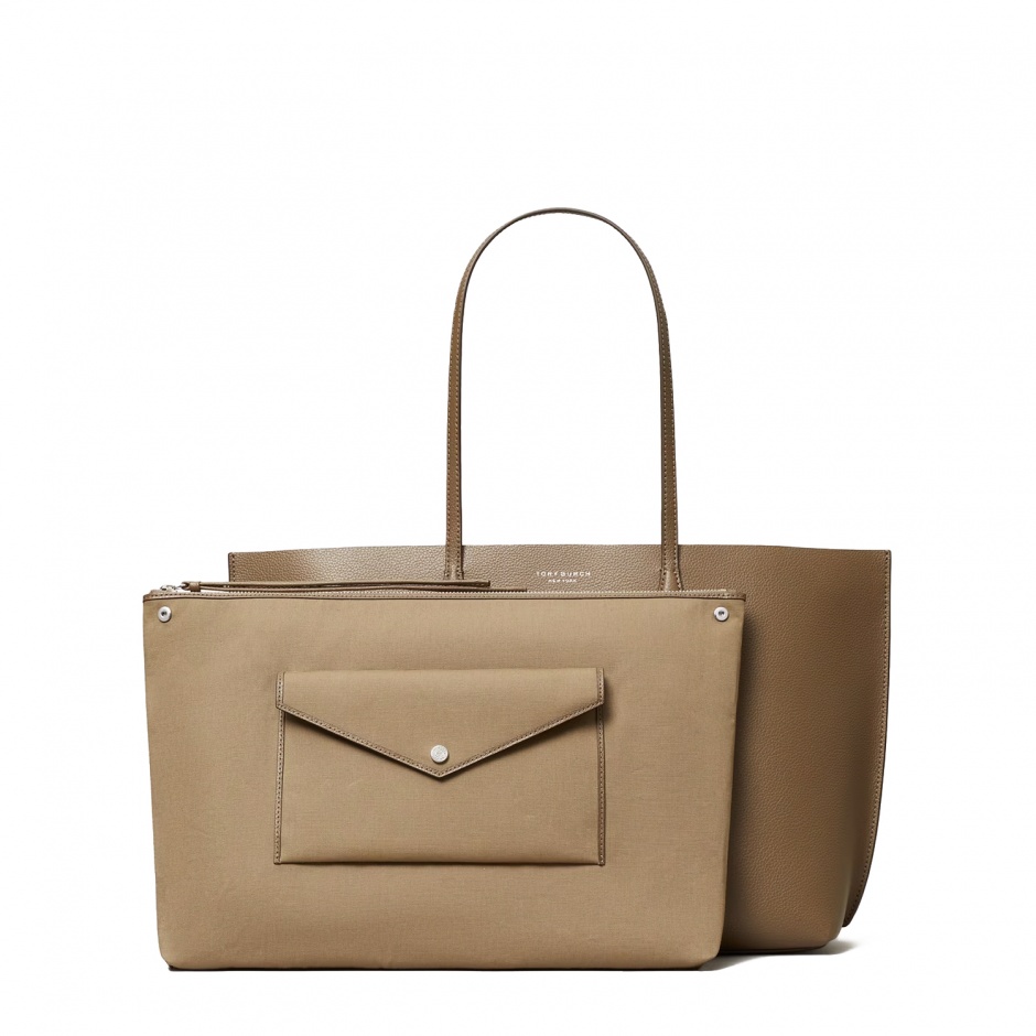 TORY BURCH Дамска кафява чанта Perry - изглед 2 - Pepina TORY BURCH Дамска кафява чанта Perry - изглед 2
