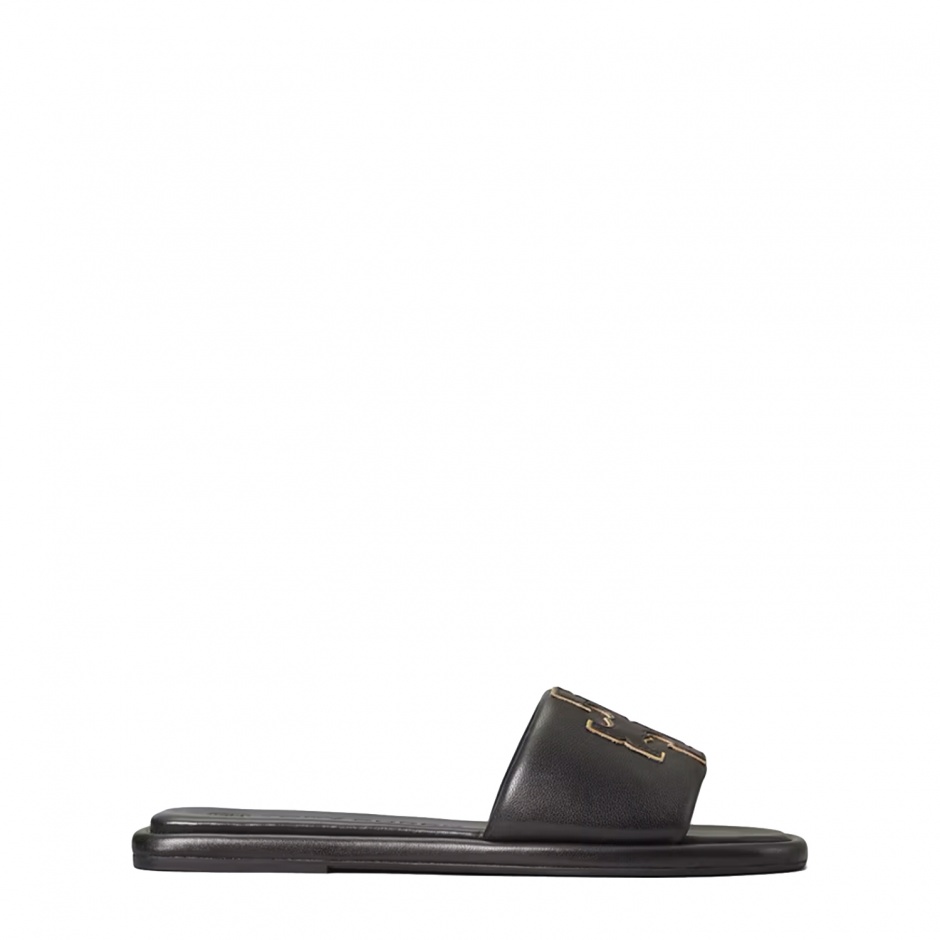 TORY BURCH Дамски черни чехли DOUBLE T SPORT - изглед 1 - Pepina TORY BURCH Дамски черни чехли DOUBLE T SPORT - изглед 1