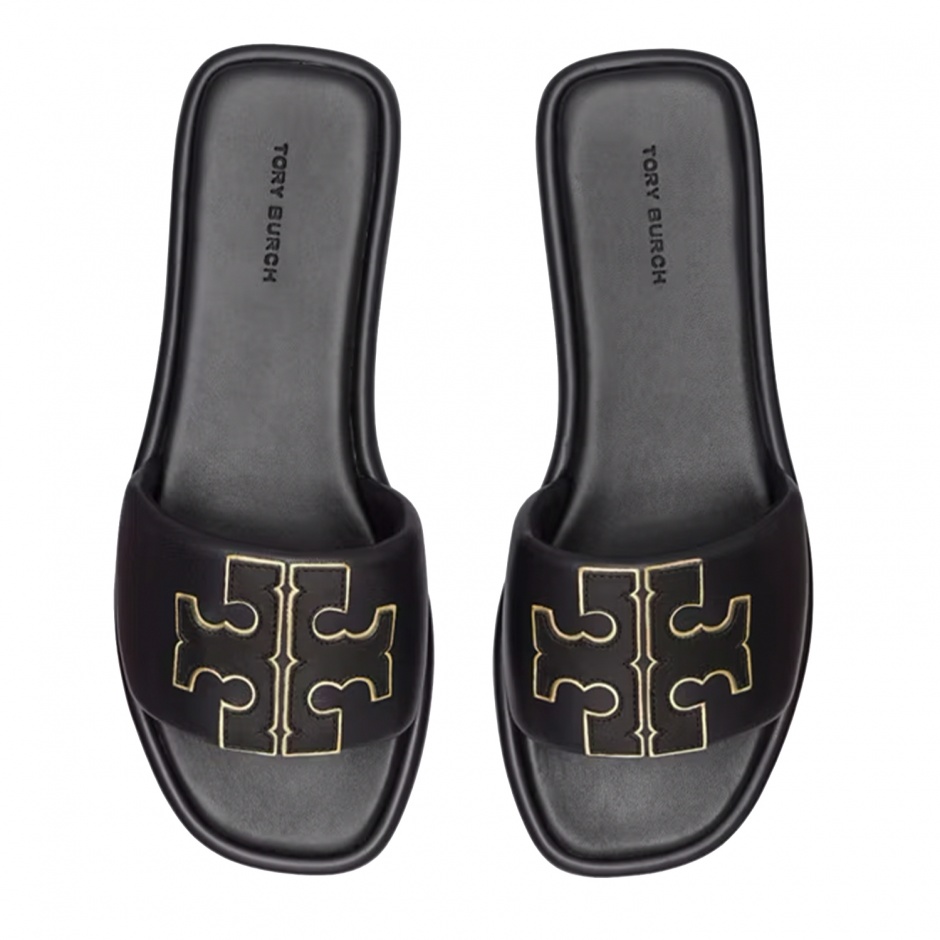 TORY BURCH Дамски черни чехли DOUBLE T SPORT - изглед 3 - Pepina TORY BURCH Дамски черни чехли DOUBLE T SPORT - изглед 3