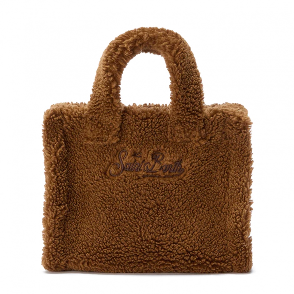 SAINT BARTH Дамска кафява чанта Vanity Teddy - изглед 3